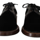 Elegant Black Velvet & Exotic Leather Dress Shoes