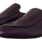 Purple Exotic Python Leather Slides