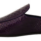 Purple Exotic Python Leather Slides