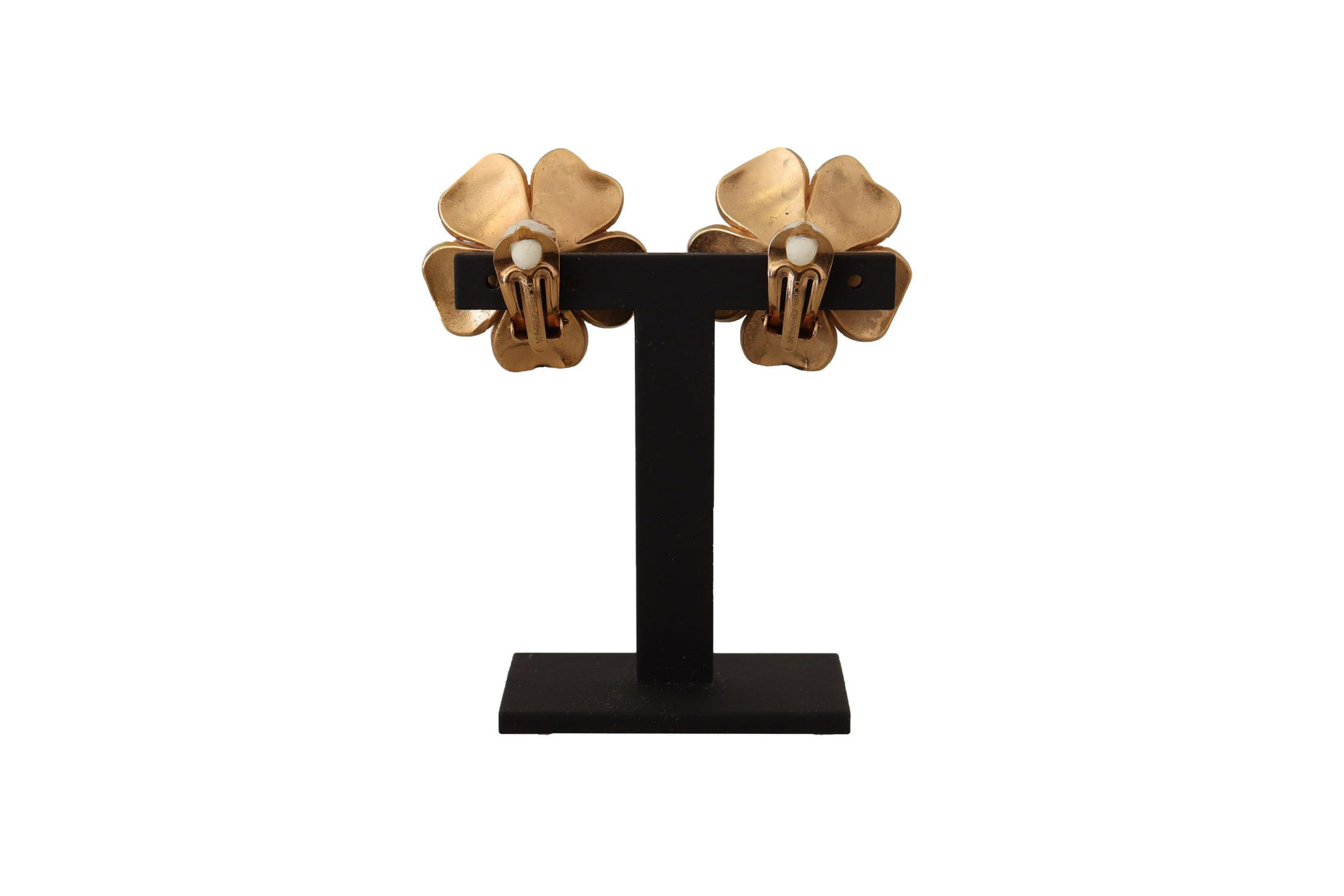Eleganti orecchini a clip con perle di cristallo floreale