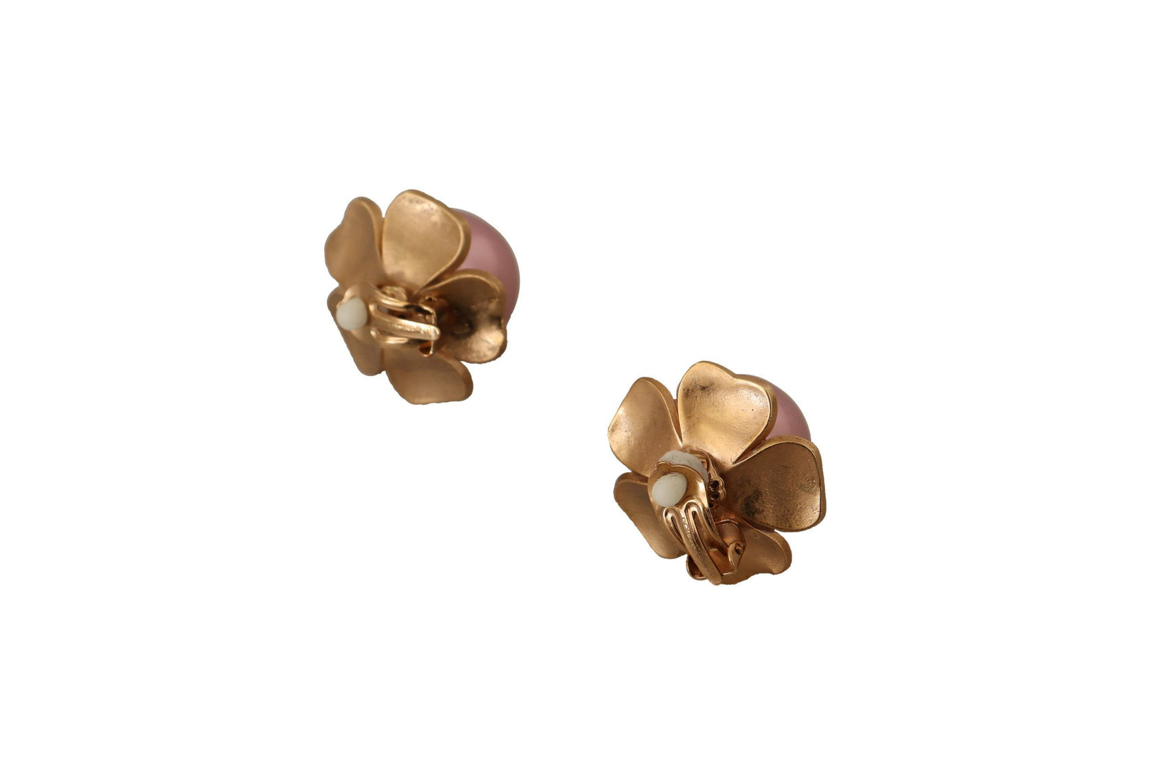 Eleganti orecchini a clip con perle di cristallo floreale