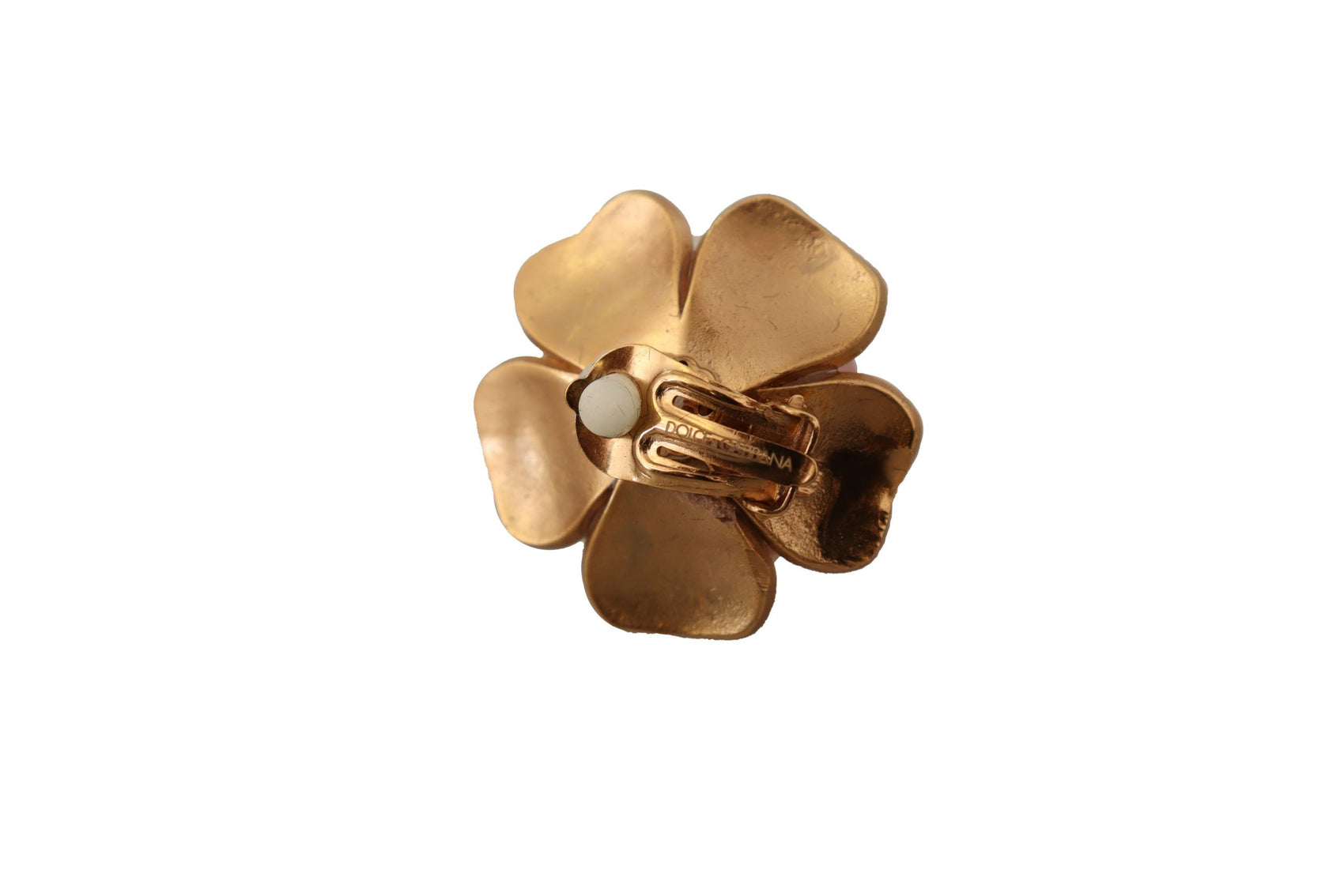 Eleganti orecchini a clip con perle di cristallo floreale