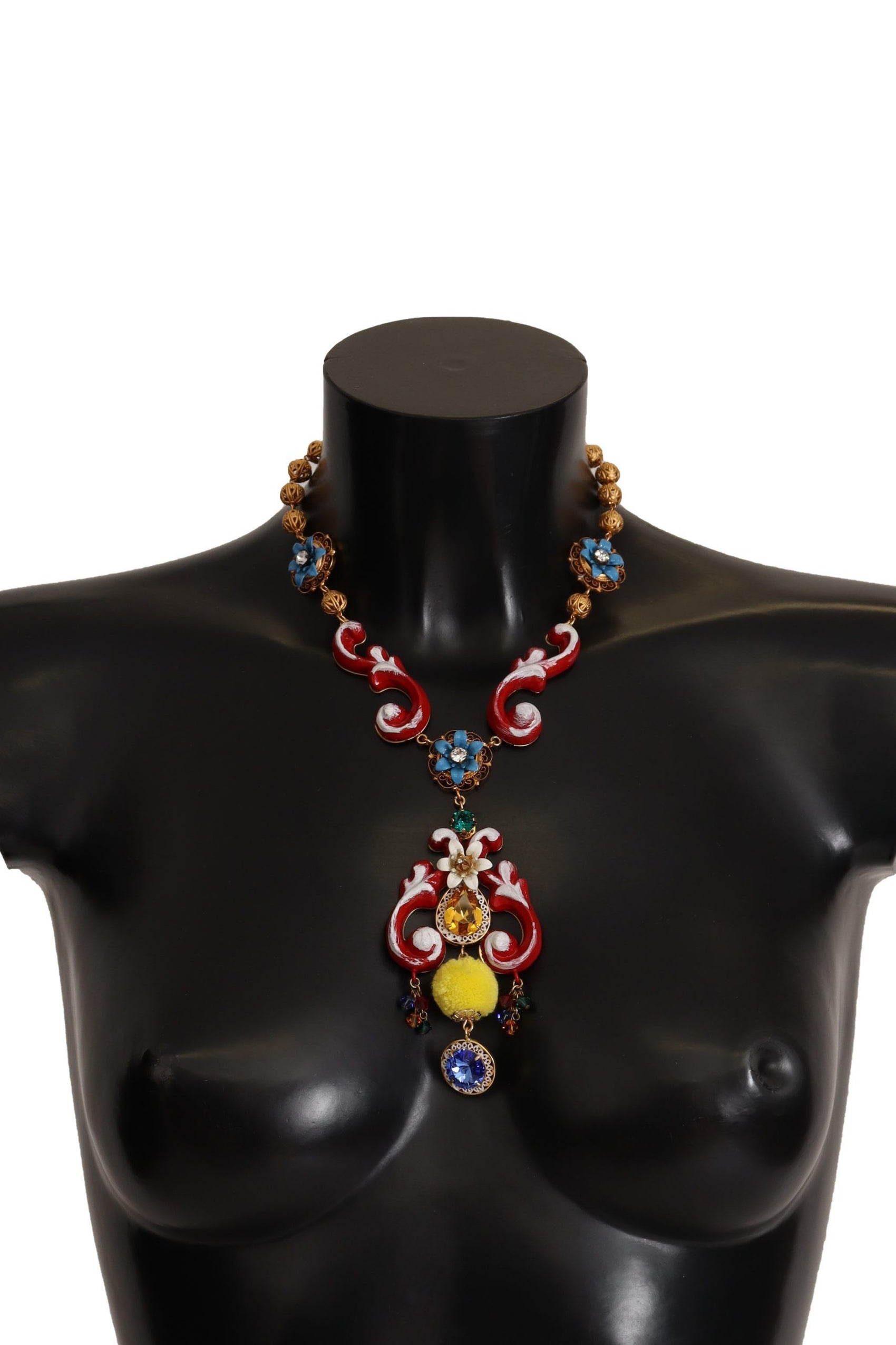 Collana con cristalli multicolori