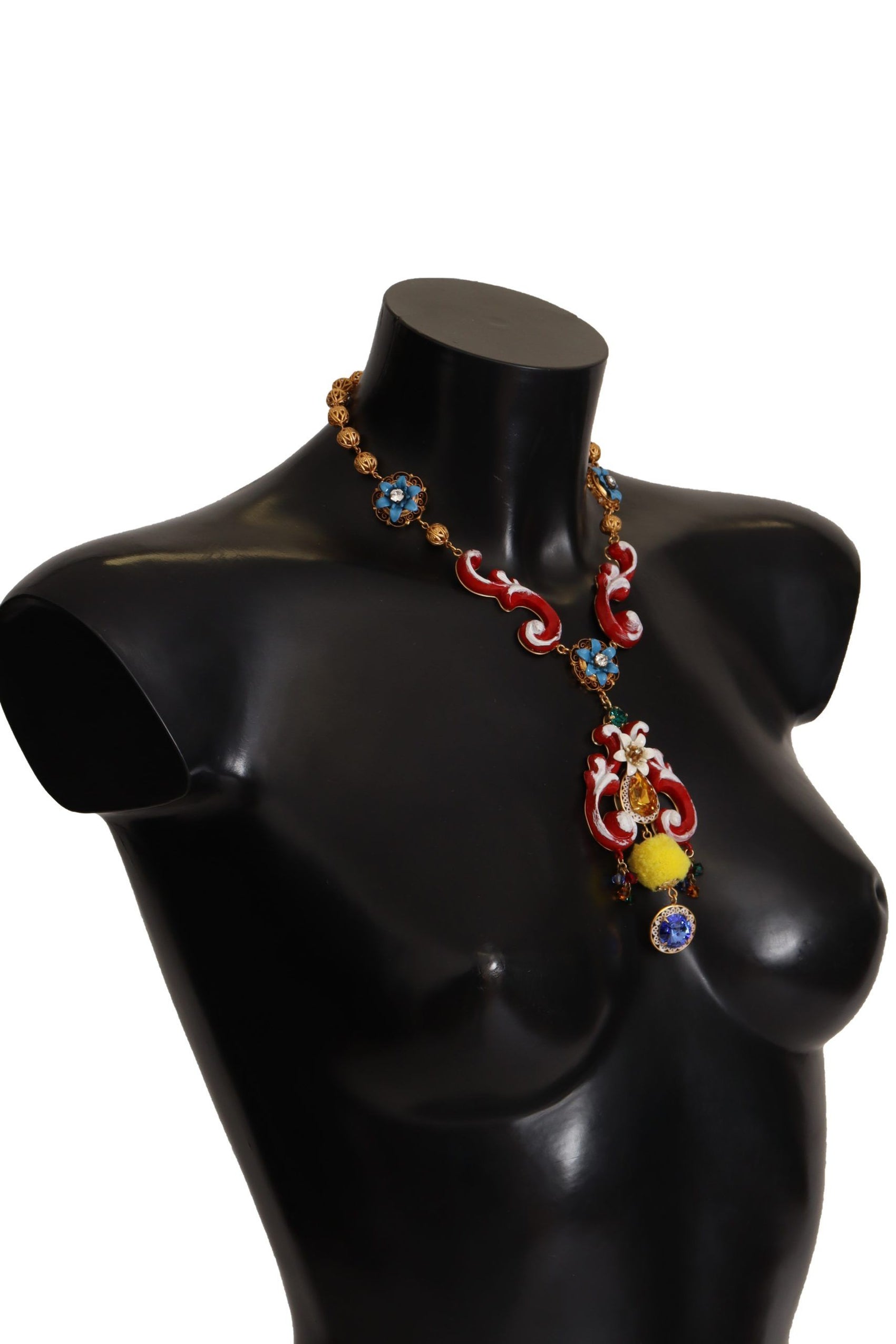 Collana con cristalli multicolori