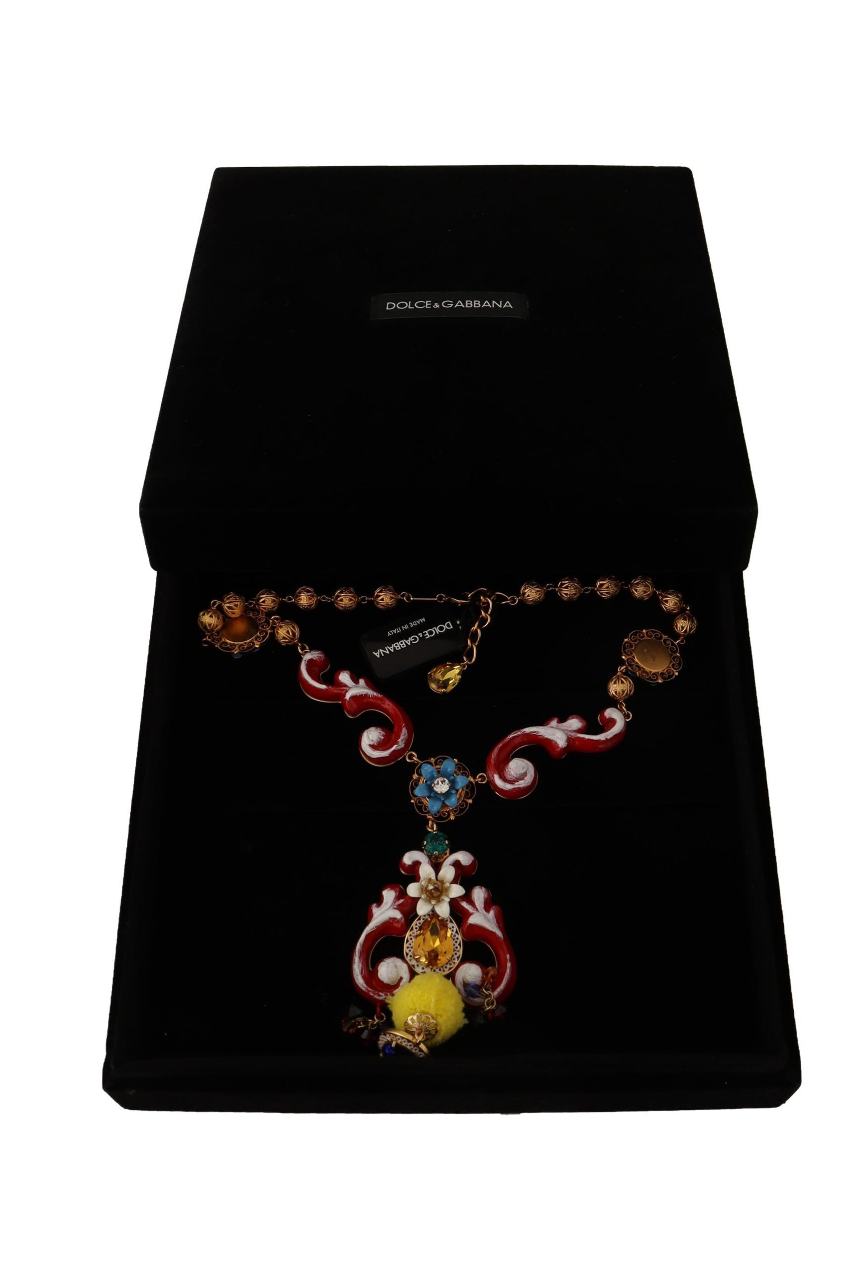 Collana con cristalli multicolori