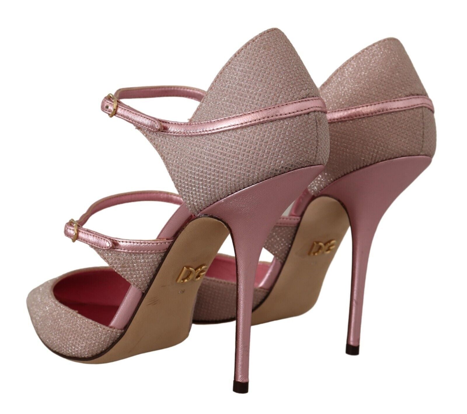 Rosa Glitzer High Heel Sandalen