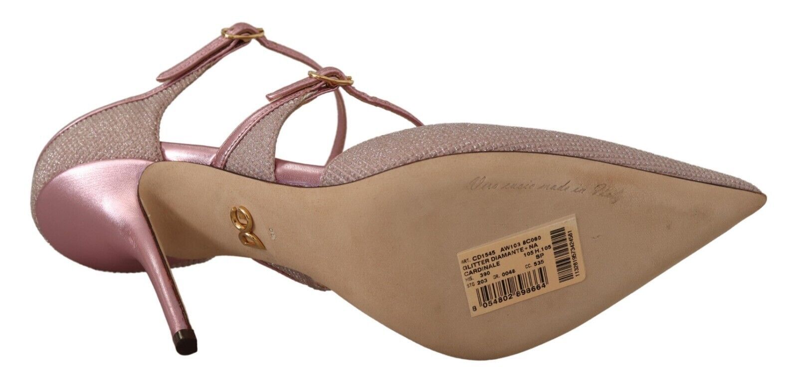 Rosa Glitzer High Heel Sandalen