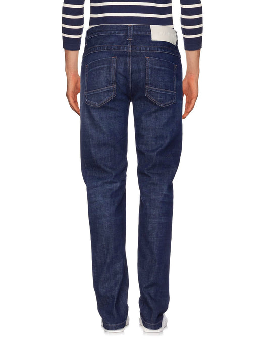 Jeans da uomo in cotone blu