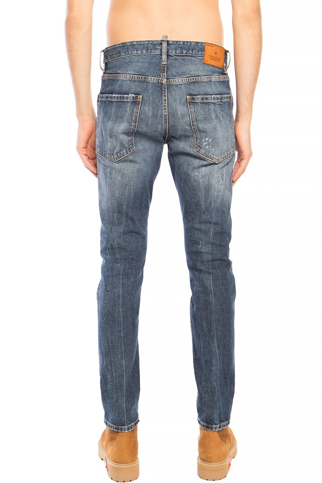 Pantaloni in denim blu navy usurati 'Cool Guy Jean'