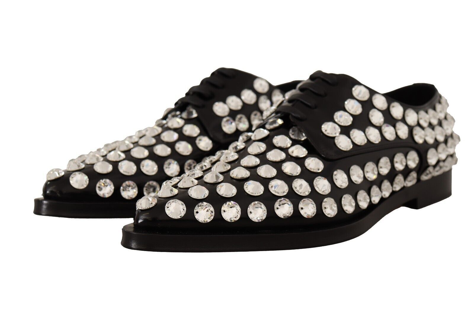 Formelle Ballerinas aus Leder mit Kristallverzierung