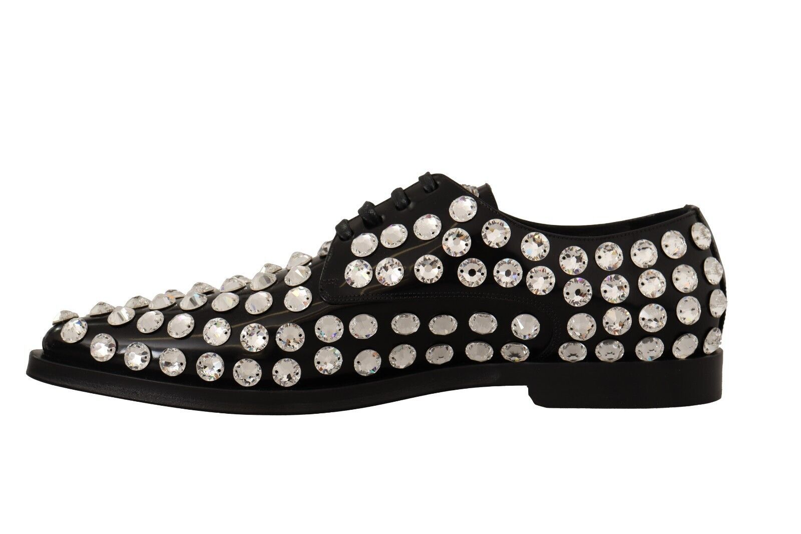 Formelle Ballerinas aus Leder mit Kristallverzierung
