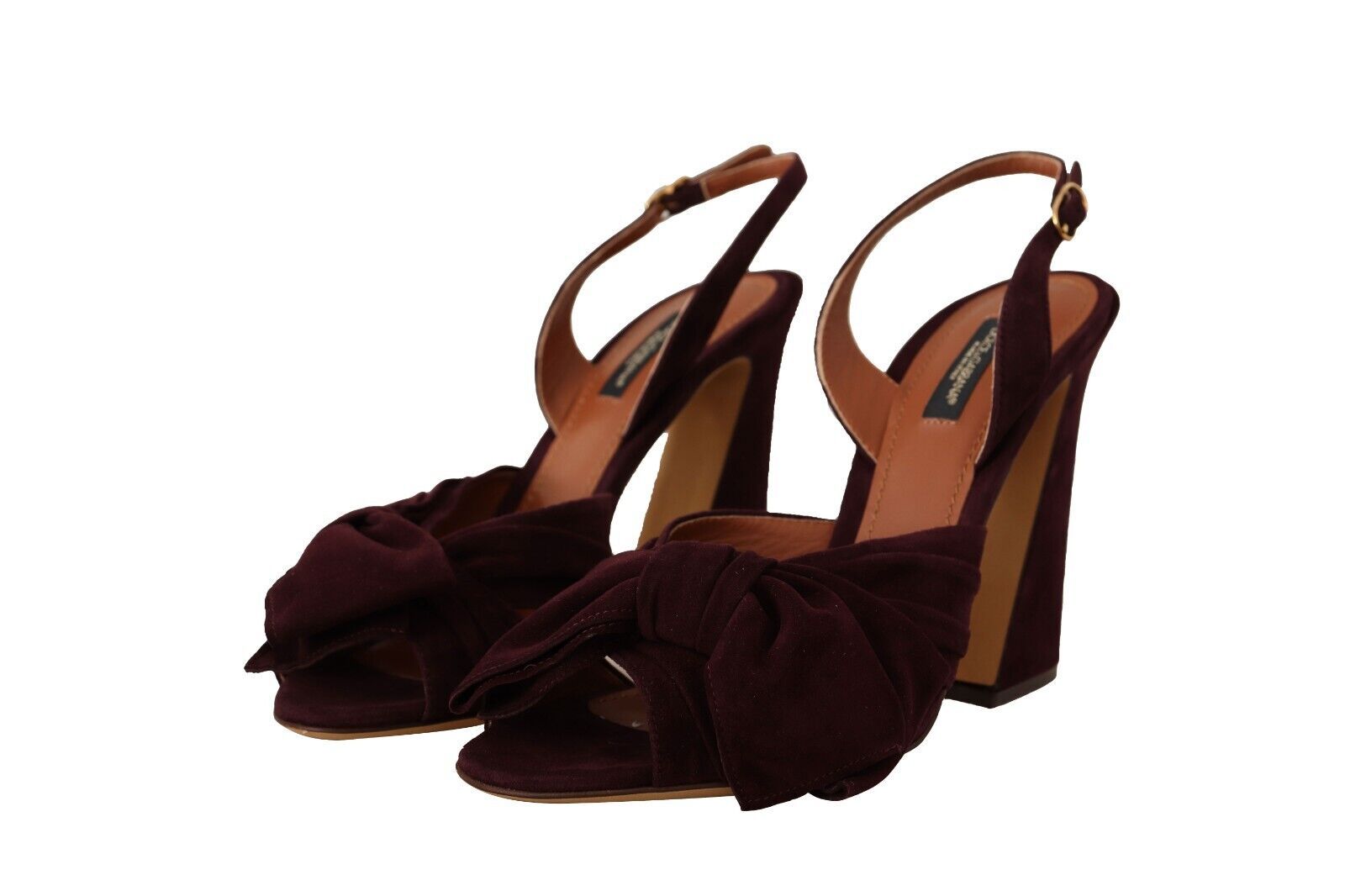 Elegante lila Wildleder-Sandalen mit Absatz