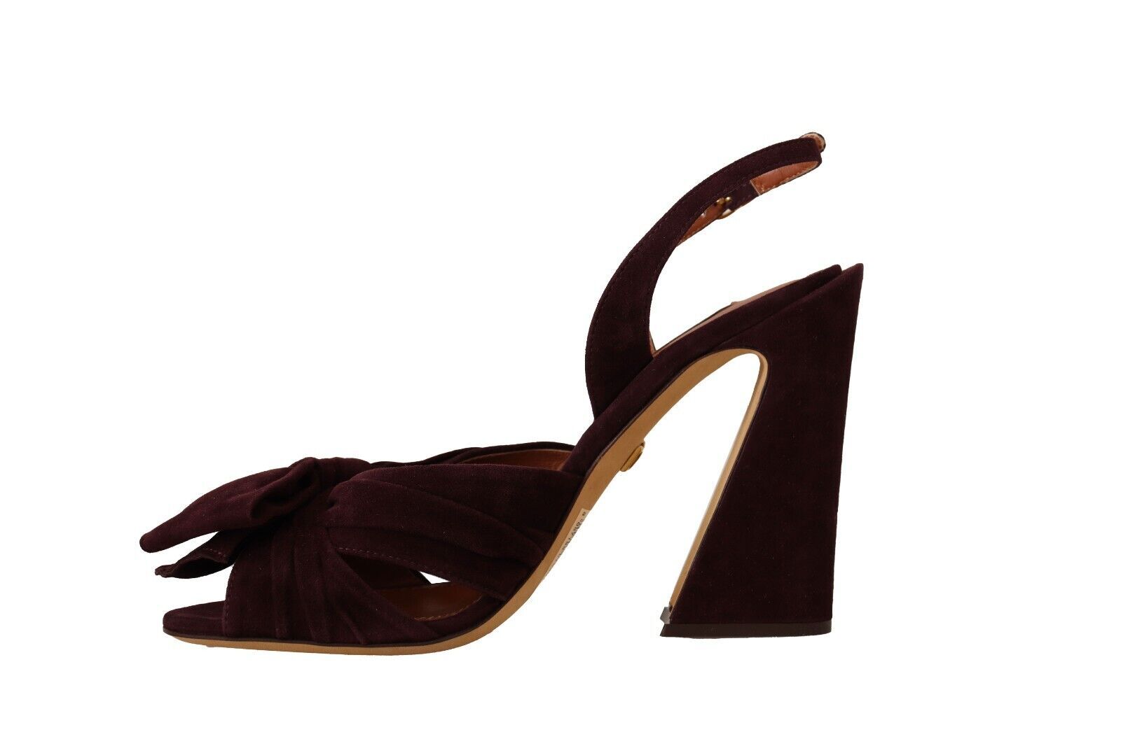 Elegante lila Wildleder-Sandalen mit Absatz