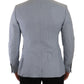 Elegant Slim Fit Light Blue Double Breasted Blazer