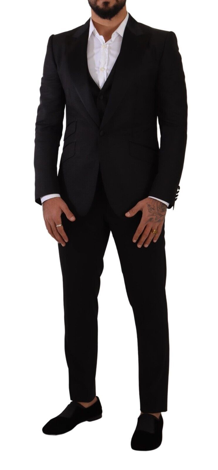 Sicilia Slim Fit Anzug-Ensemble in Schwarz