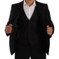 Sicilia Slim Fit Black Suit Ensemble