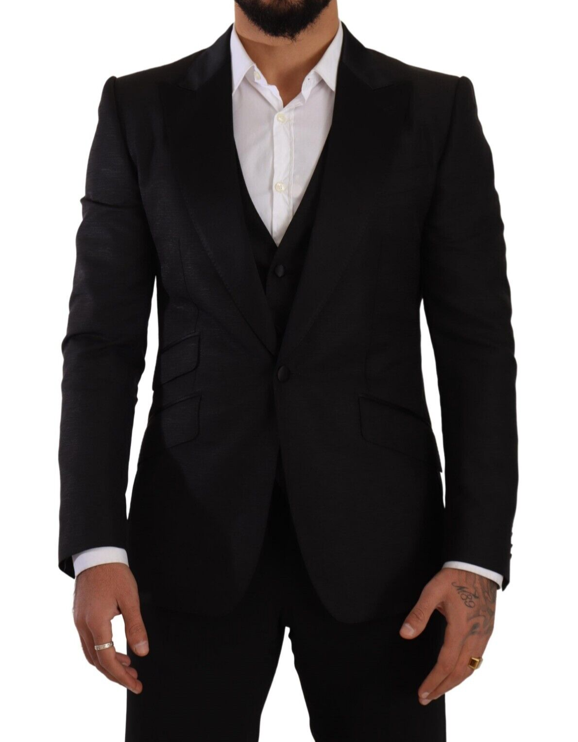 Sicilia Slim Fit Anzug-Ensemble in Schwarz