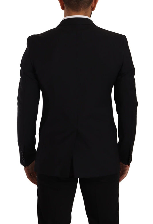 Elegante blazer e gilet slim fit Martini nero