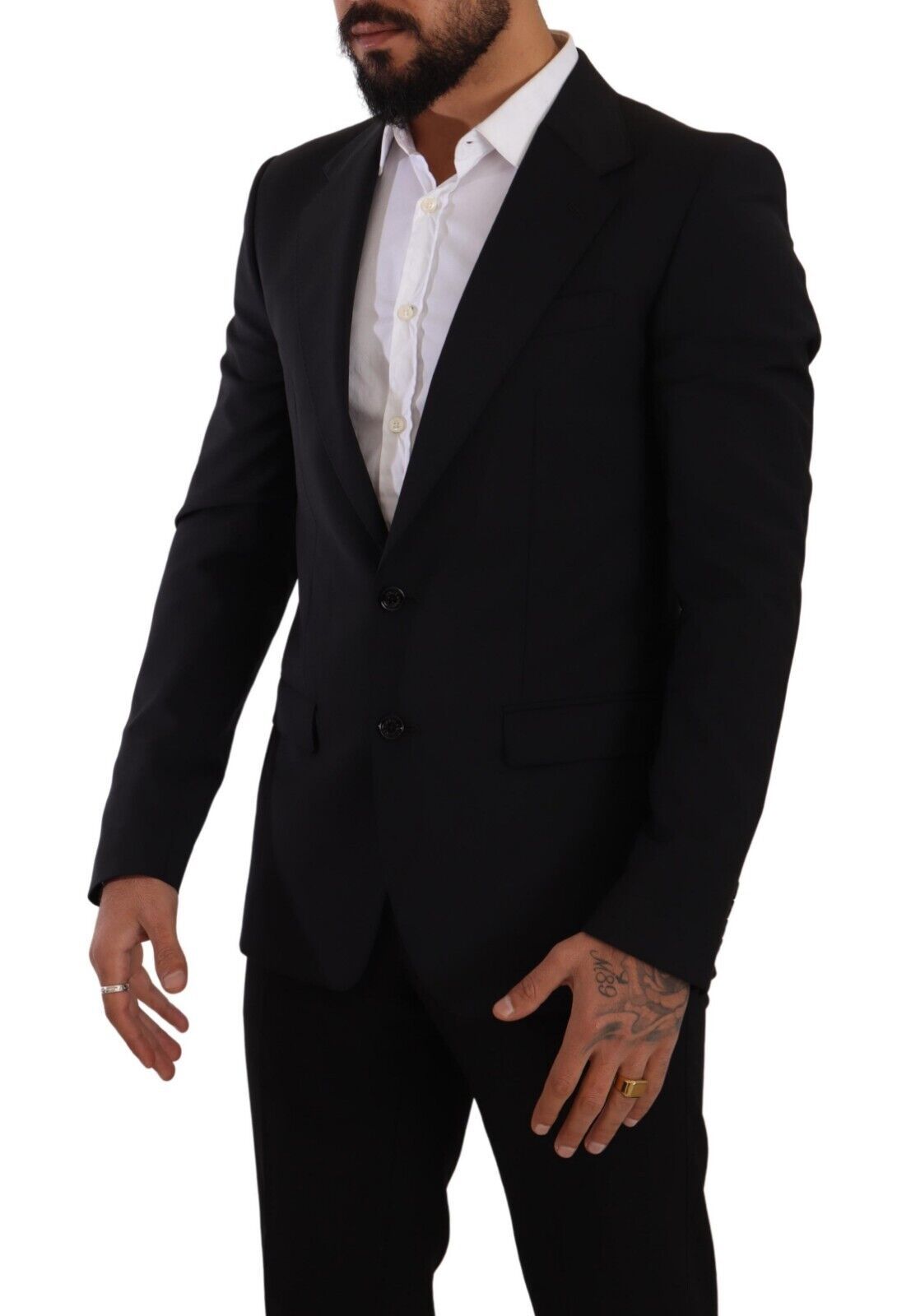 Eleganter schwarzer Martini Slim Fit Blazer und Weste