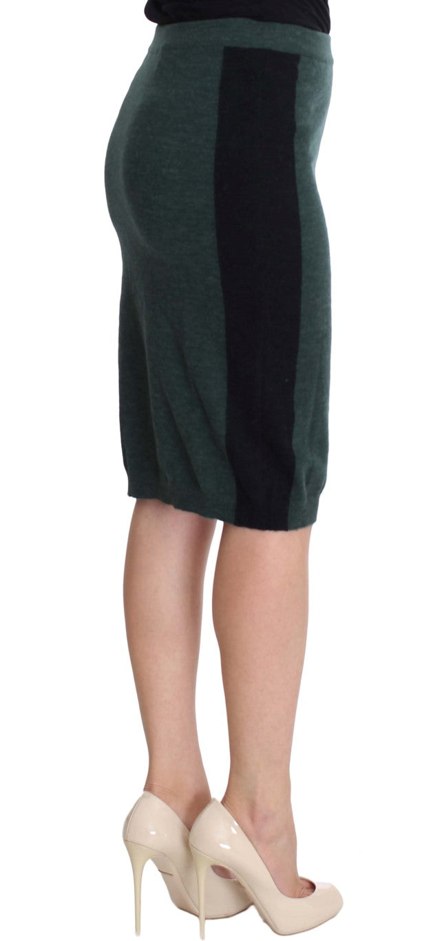 Emerald Elegance Bleistiftrock aus Wollmischung