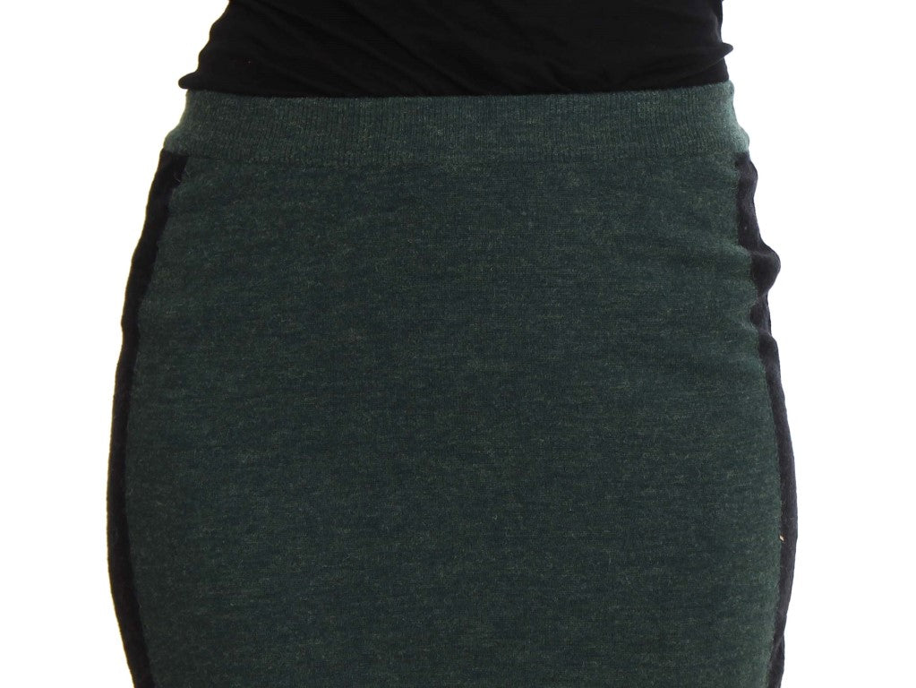 Emerald Elegance Bleistiftrock aus Wollmischung