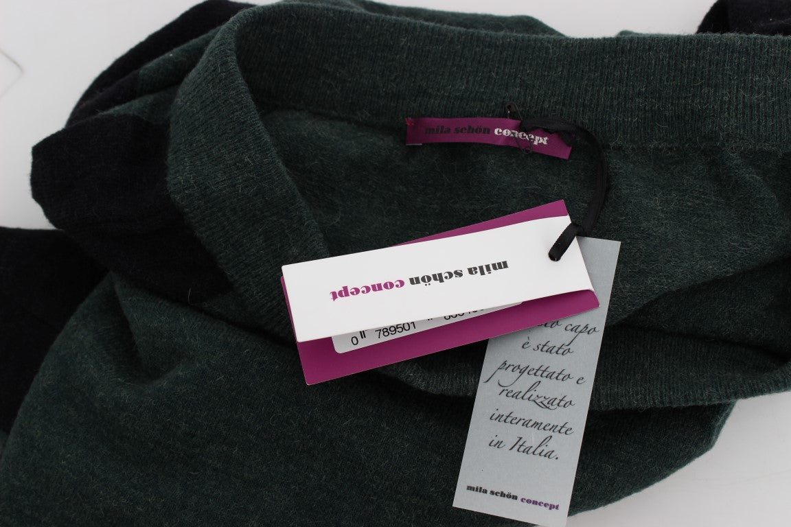 Emerald Elegance Bleistiftrock aus Wollmischung