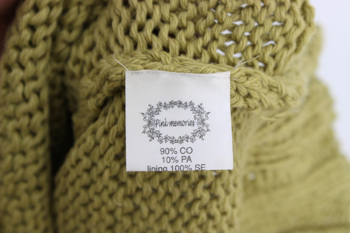 Schicker grüner gestrickter ärmelloser Westepullover