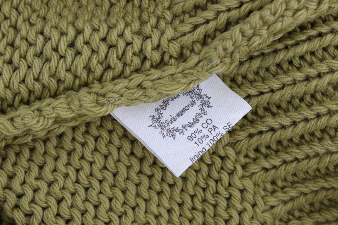 Eleganter ärmelloser Westepullover aus grünem Strick