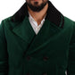 Elegant Velvet Double Breasted Overcoat