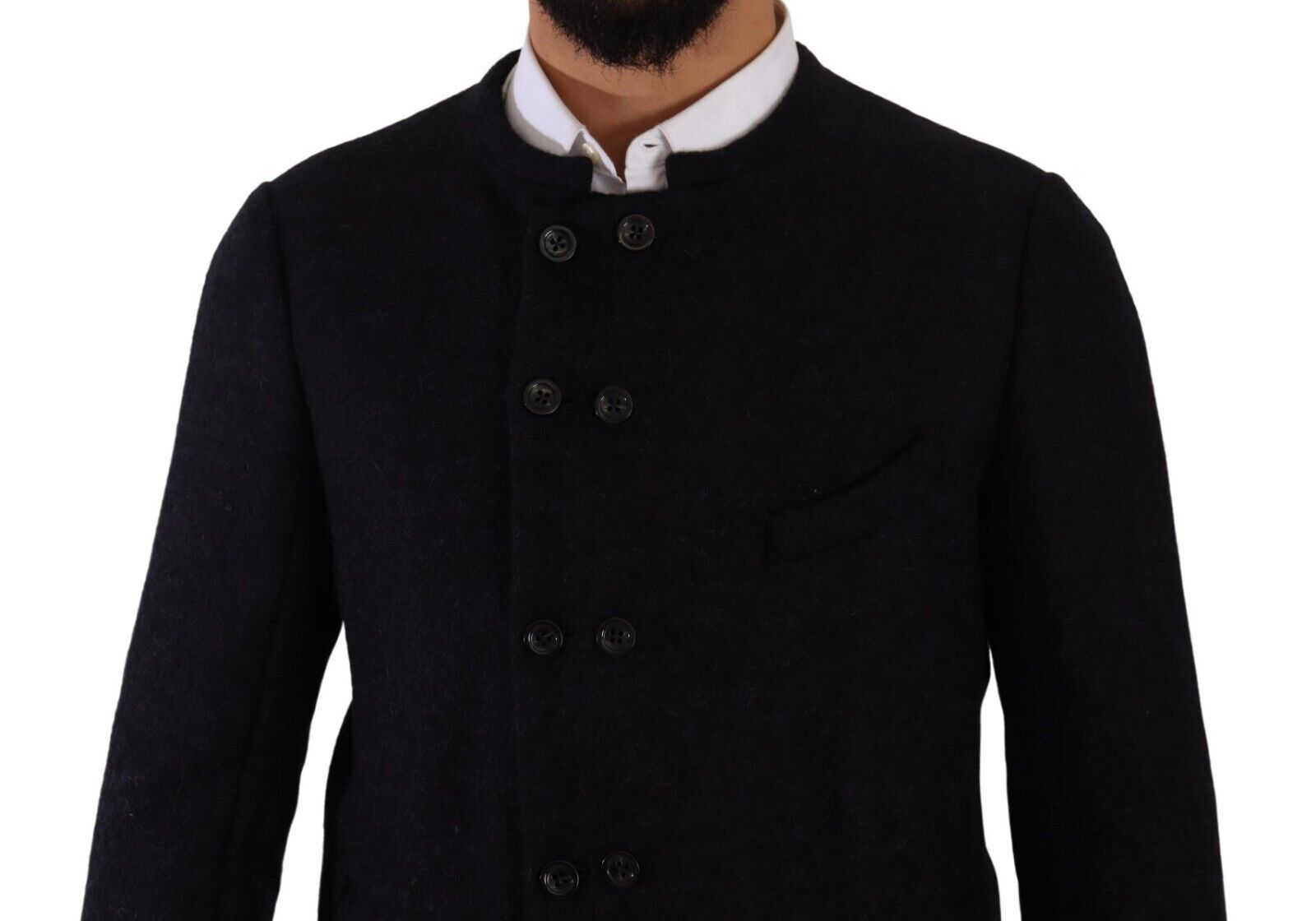 Elegante dunkelgraue Jacke aus Alpaka-Mischgewebe