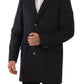 Elegant Dark Grey Woolen Overcoat