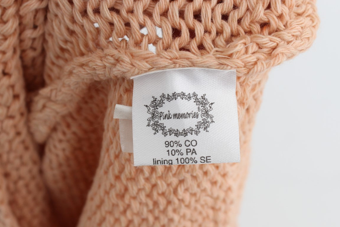 Eleganter rosa gestrickter ärmelloser Westepullover