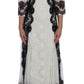 Dolce & Gabbana White Floral Lace Full Length Gown Dress