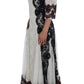 Dolce & Gabbana White Floral Lace Full Length Gown Dress