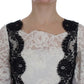 Dolce & Gabbana White Floral Lace Full Length Gown Dress