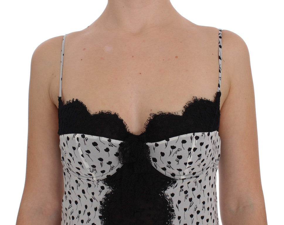 Elegantes Seidenhemd mit floraler Spitze