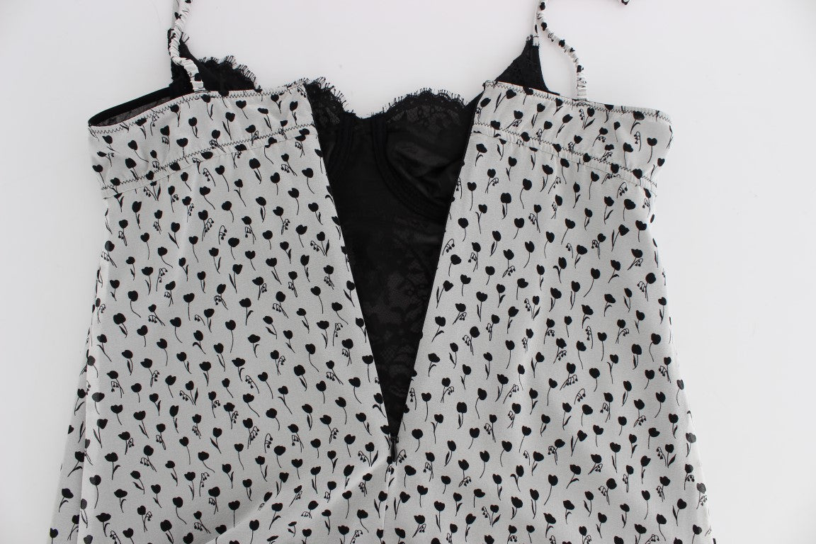 Elegantes Seidenhemd mit floraler Spitze