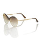 Beige Metallic Women Sunglass