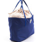 Blue Polyester Women Handbag