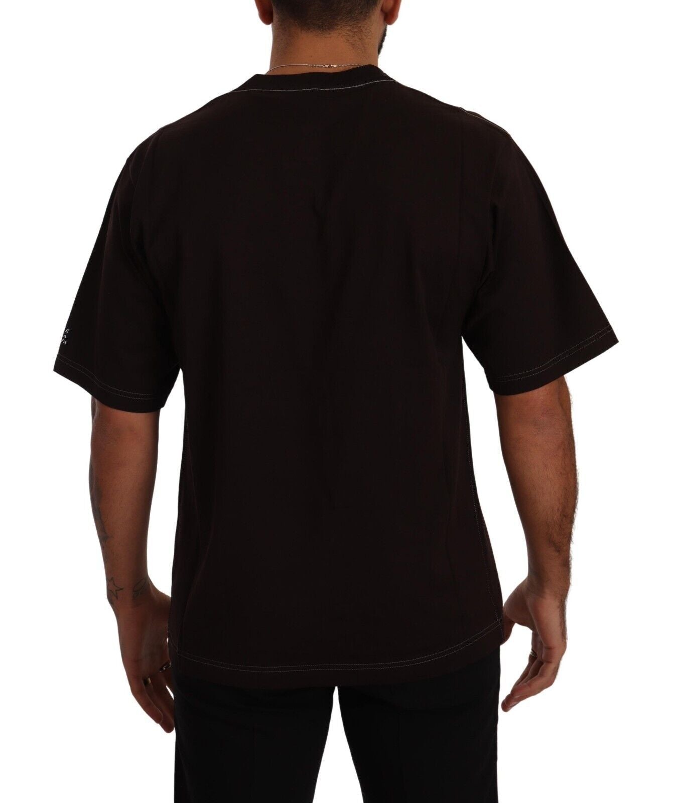 Elegantes Burgunderrotes L'Amore Rundhals-T-Shirt