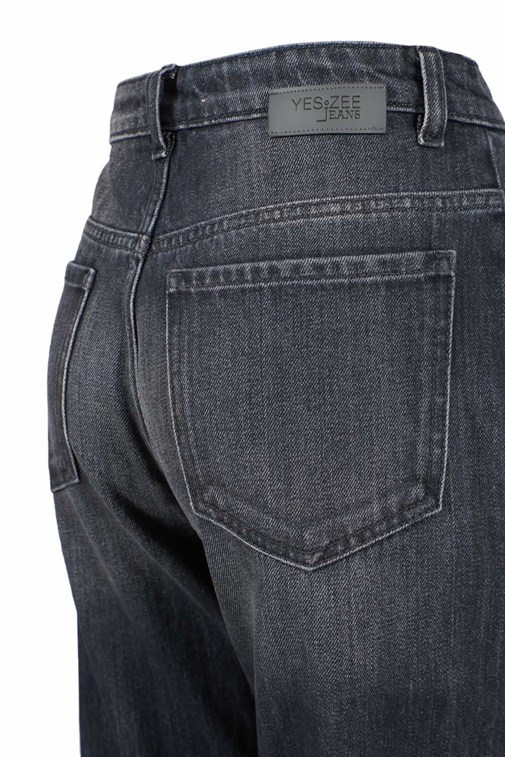 Schwarze High-Waist-Jeans aus Baumwolle für Damen