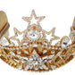 Diadema di cristallo regale Tiara d'oro