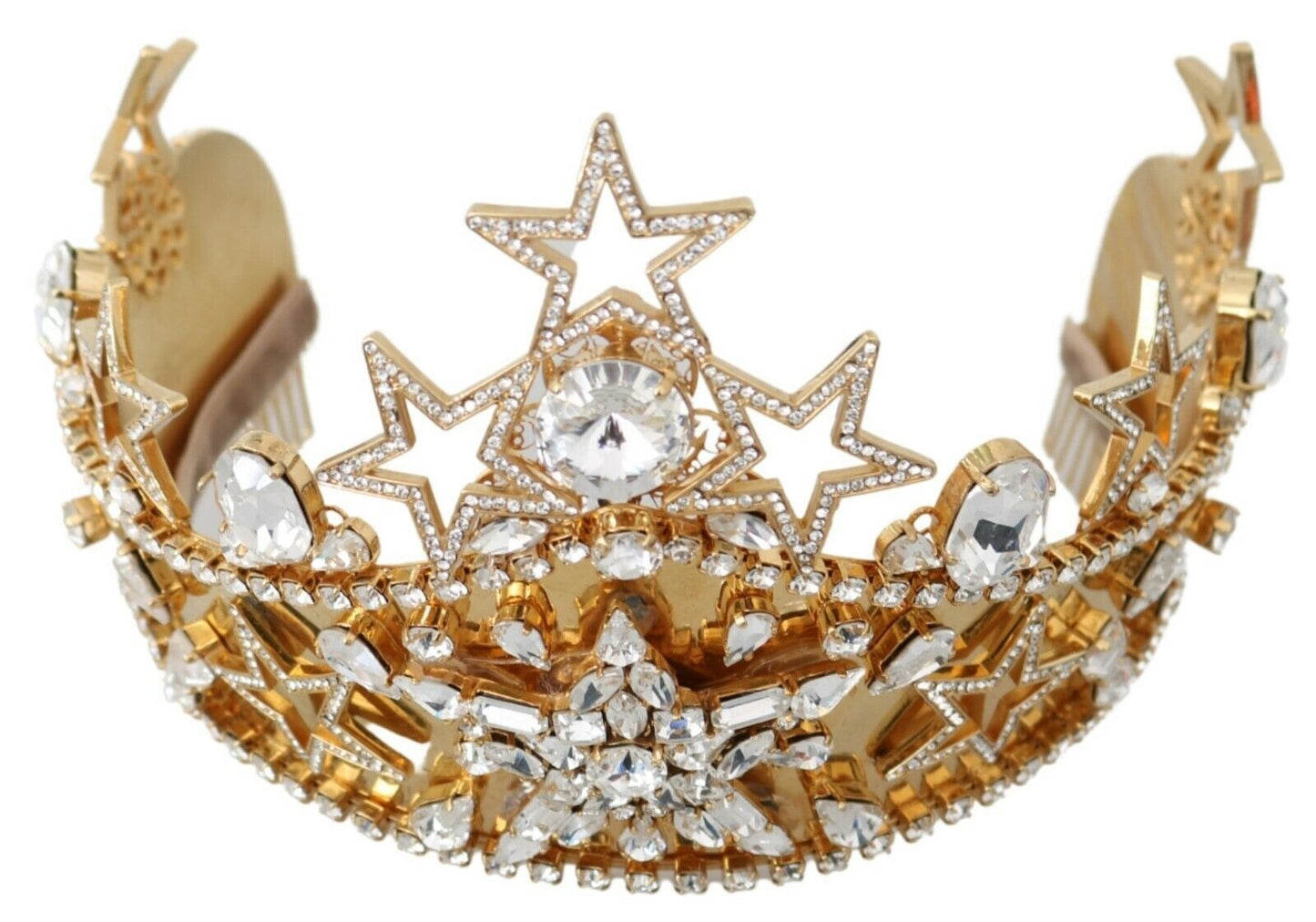 Diadema di cristallo regale Tiara d'oro