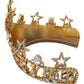 Regal Crystal Diadem Gold Tiara