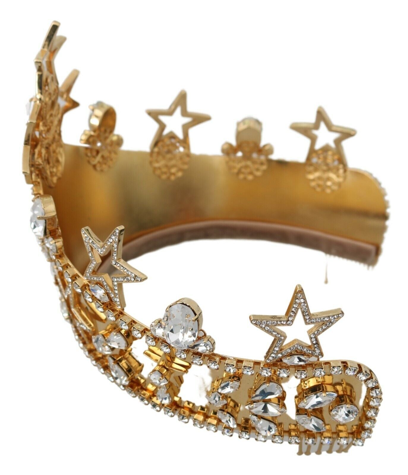 Diadema di cristallo regale Tiara d'oro