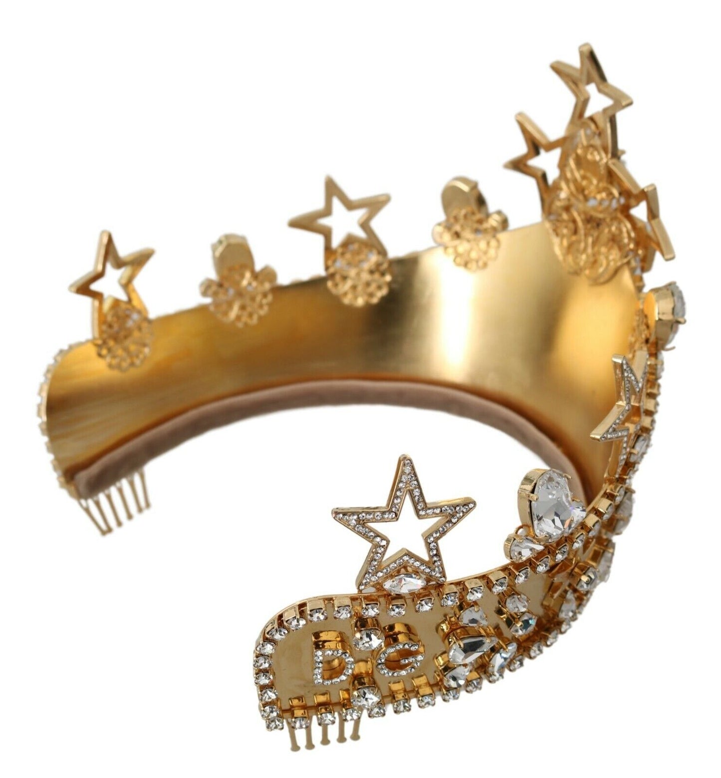 Diadema di cristallo regale Tiara d'oro