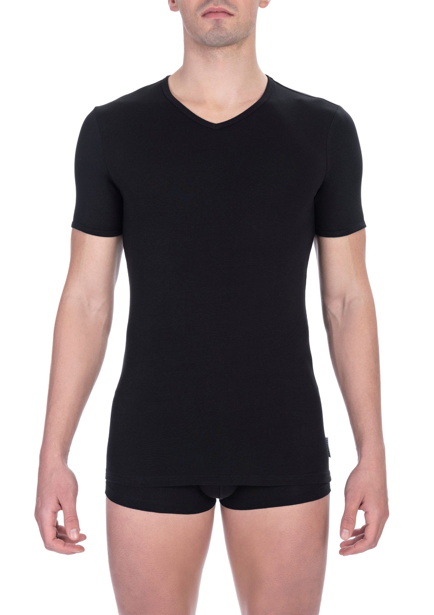 T-shirt da uomo in cotone nero