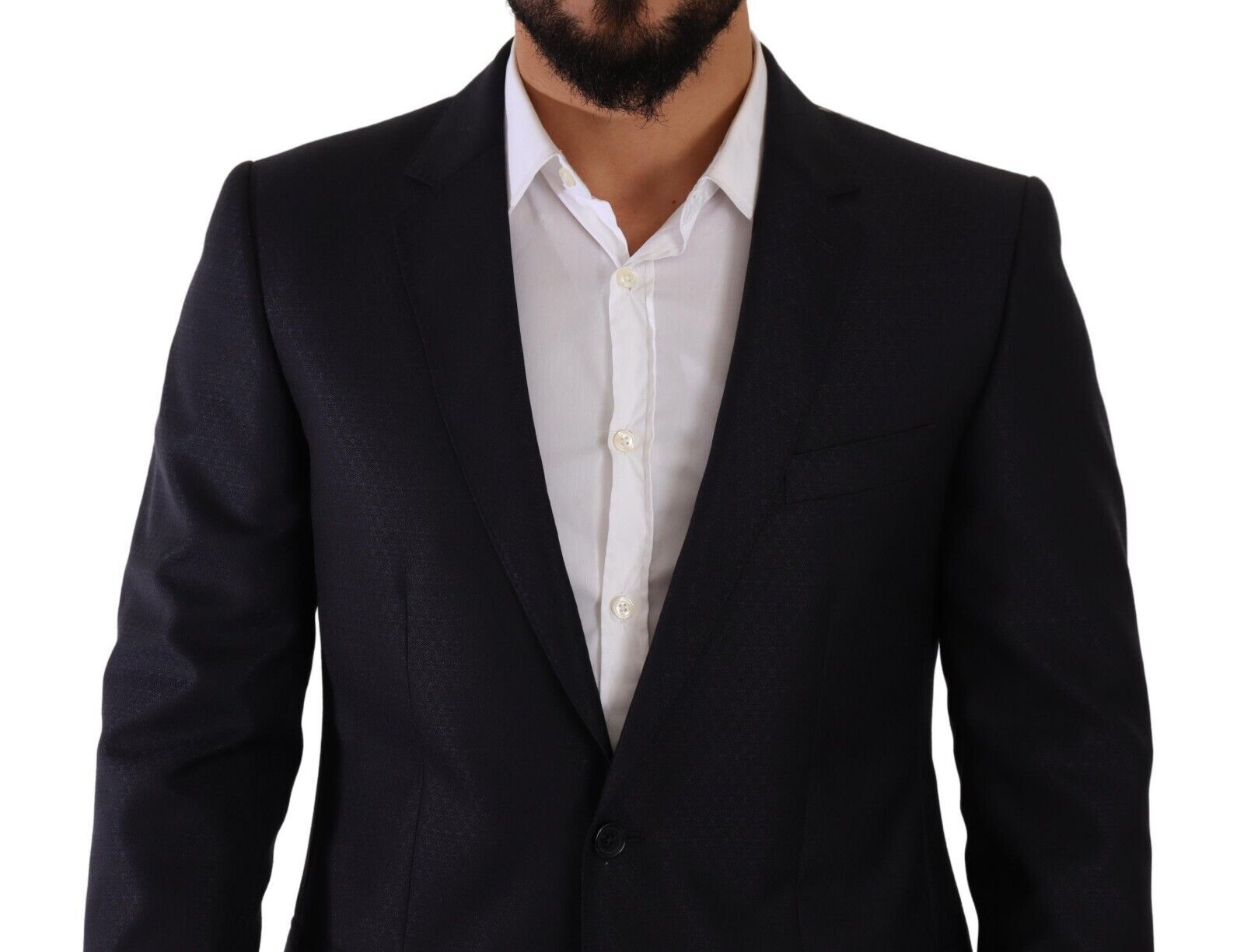 Elegante abito da uomo slim fit in lana, seta e cashmere