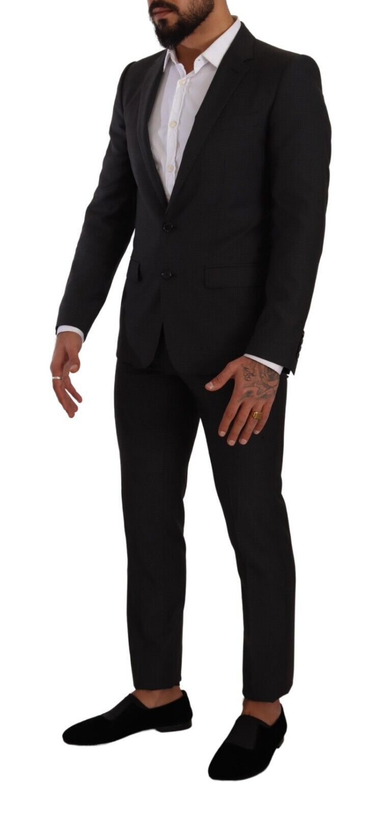 Elegante abito Martini in lana nera