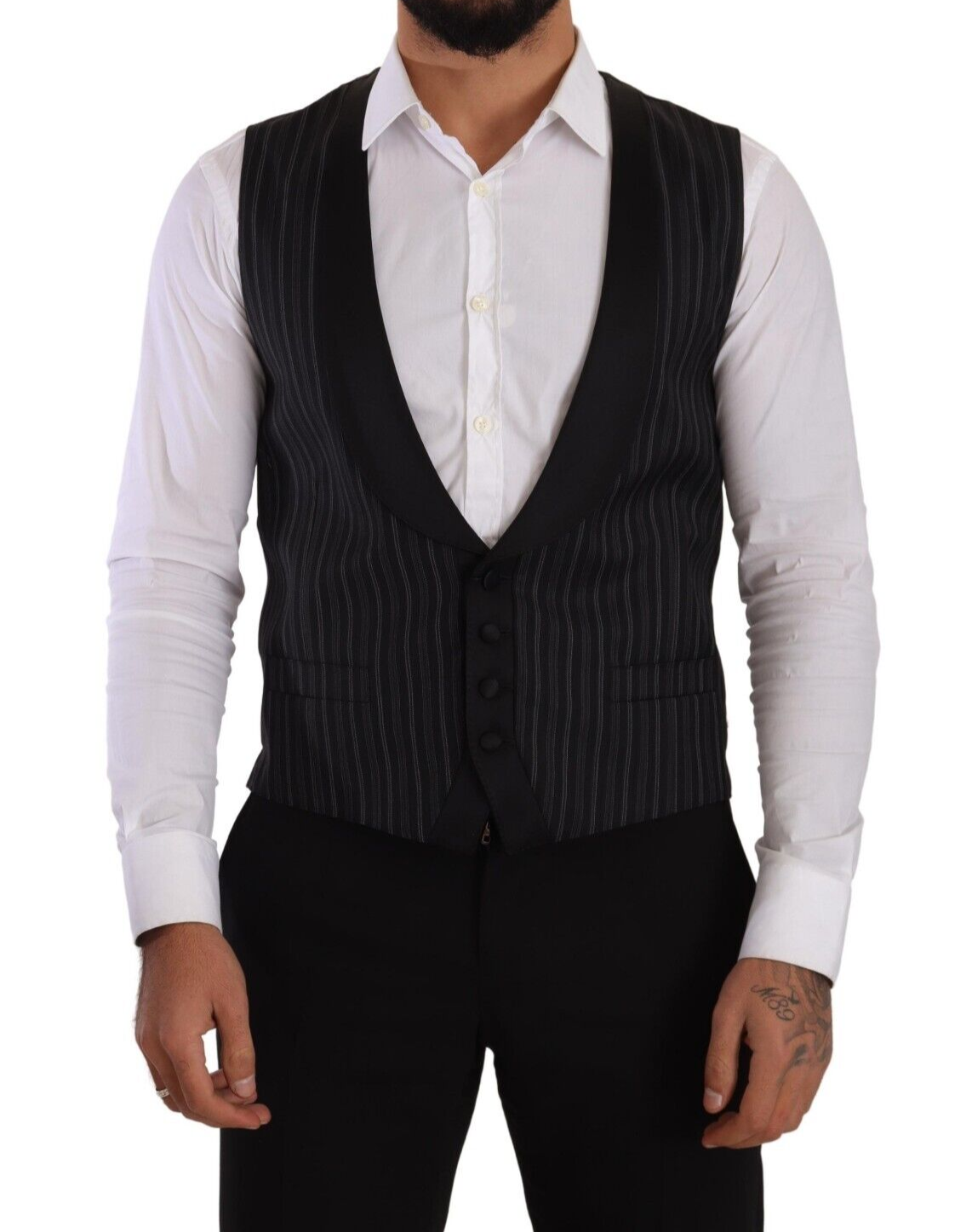 Elegante gilet a righe per abito formale